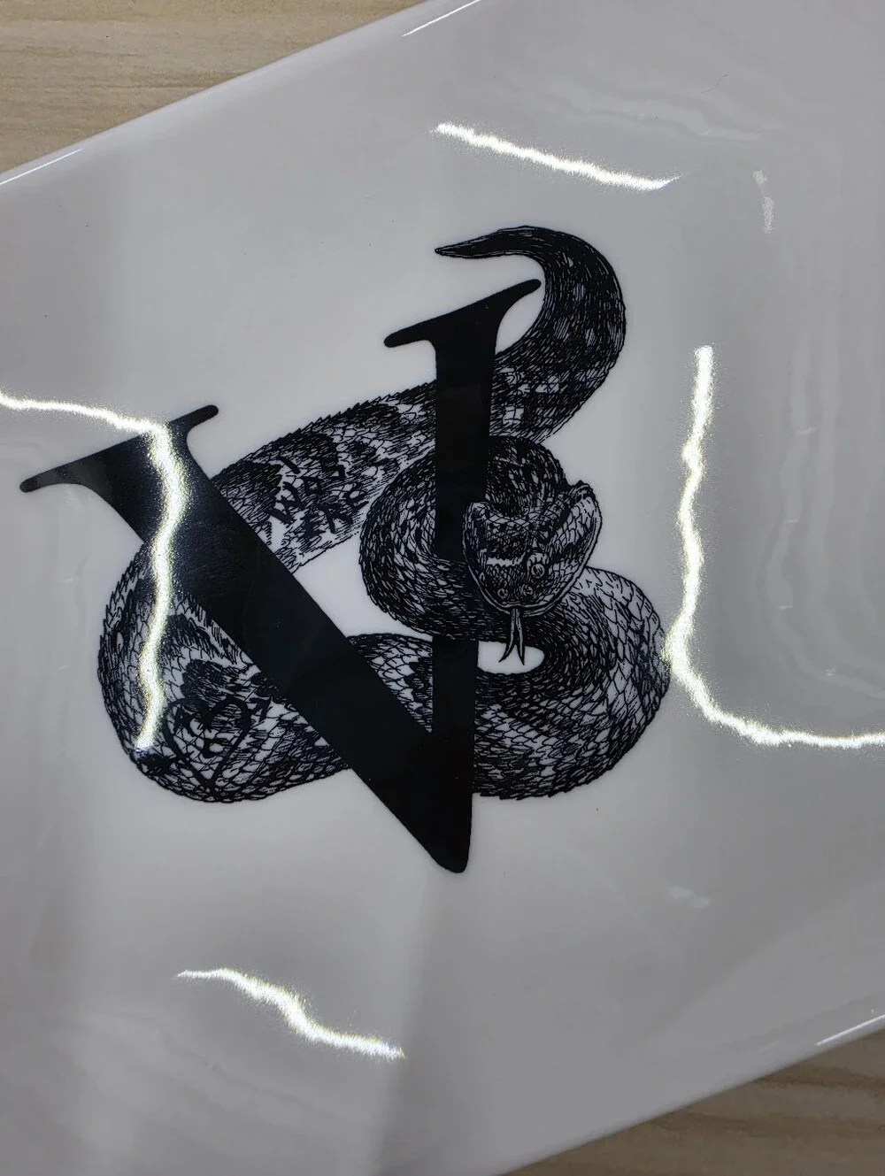 Rory Dobner for Williams Sonoma Vandalized Viper Rectangular Ceramic Tray